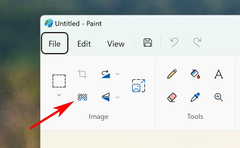 Cách dùng thử tính năng xoá nền mới trên app Paint Windows 11
