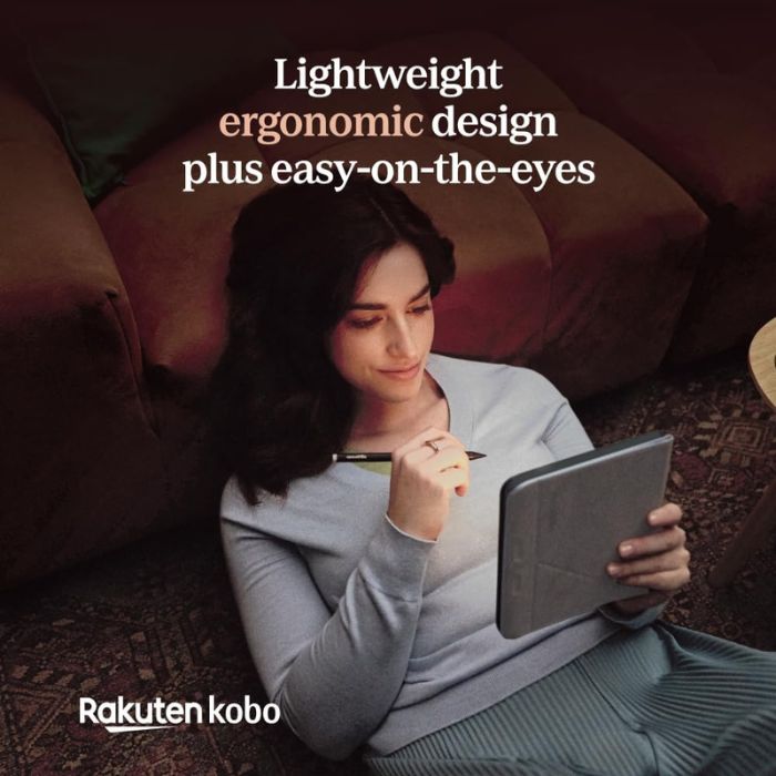 Kobo Libra Colour | eReader | 7” Glare-Free Colour E Ink Kaleido™ 3 Display | Dark Mode Option | Audiobooks | Waterproof | White - Ảnh 6