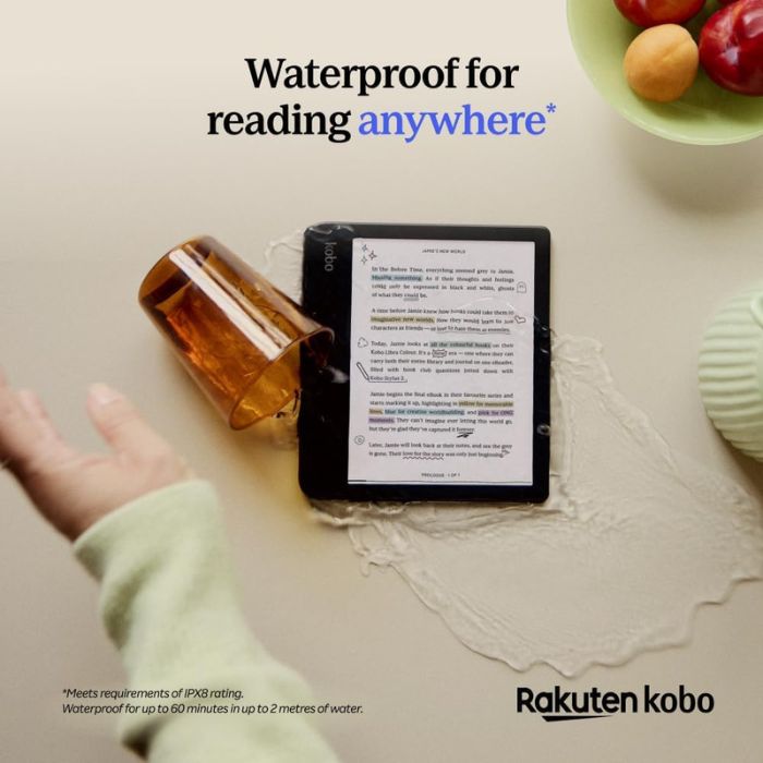 Kobo Libra Colour | eReader | 7” Glare-Free Colour E Ink Kaleido™ 3 Display | Dark Mode Option | Audiobooks | Waterproof | White - Ảnh 9