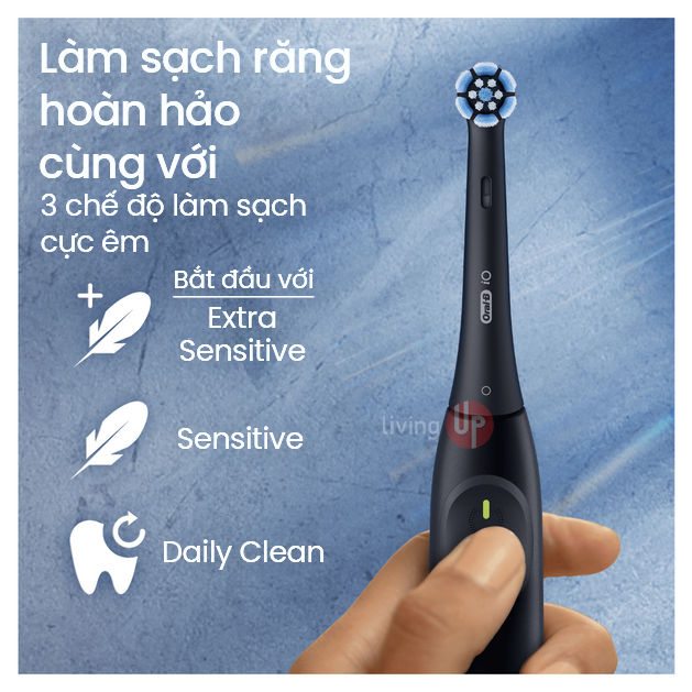 Bàn chải đánh răng Oral-B iO2 thân máy dễ sử dụng với 1 chạm