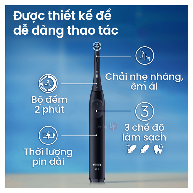 Bàn chải điện Oral-B iO2 Có cảnh báo pin khi hết